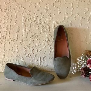 H&M Faux Suede Green Flats